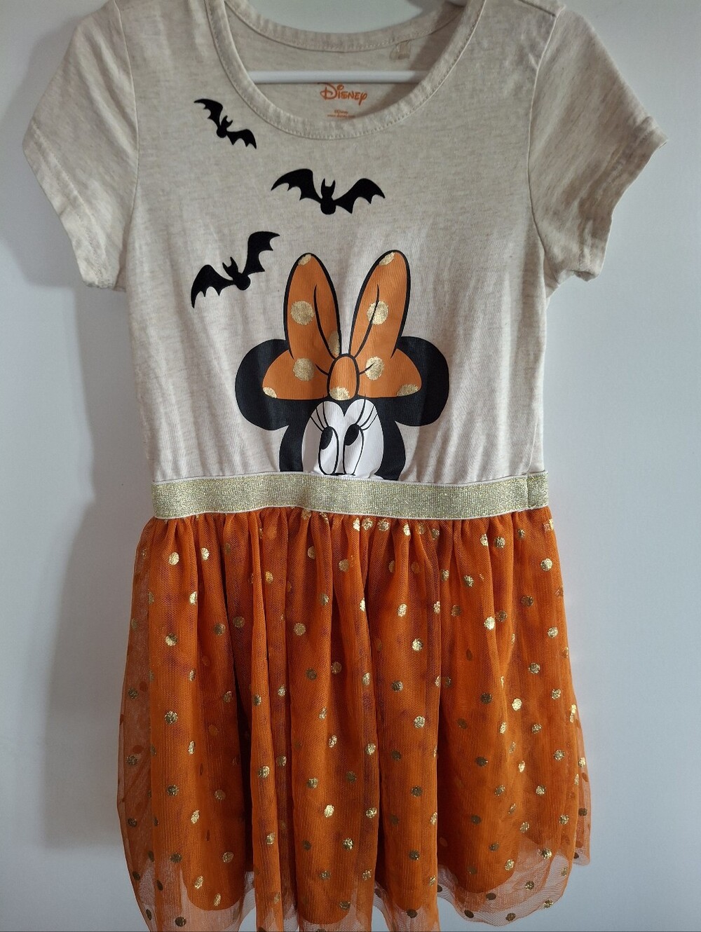 Disney Orange Minnie Mouse Halloween Kids Costume Dress